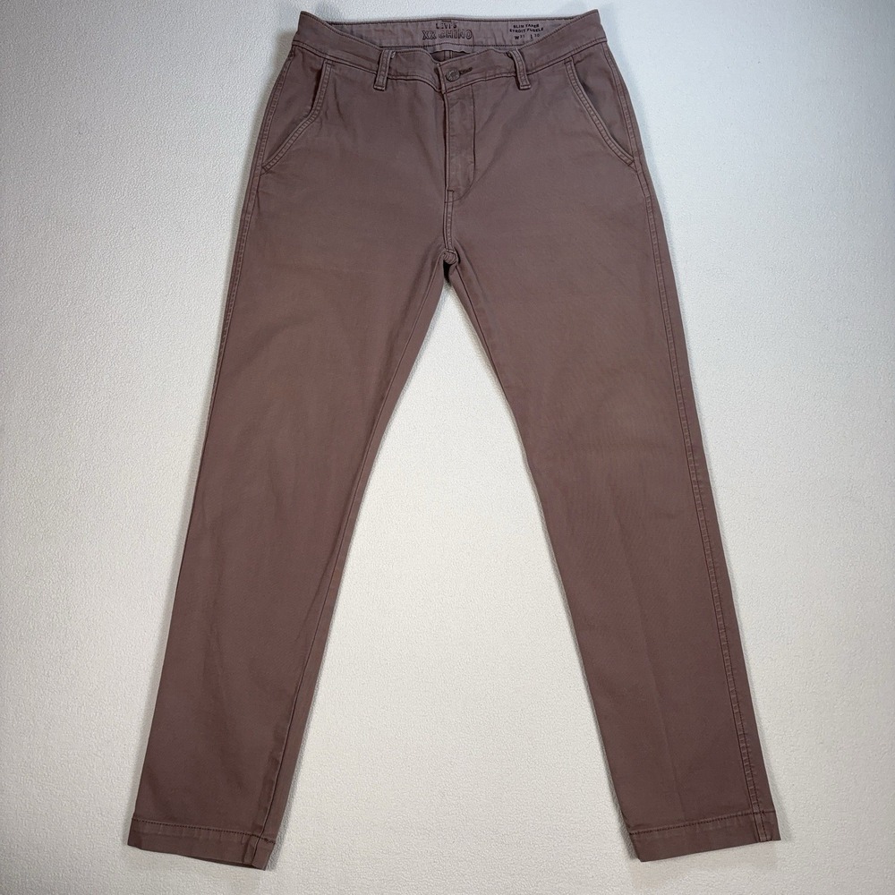 Levi's‎ XX Chino Pants Men's 31x28* Dusty Pink Brown Slim Taper Stretch